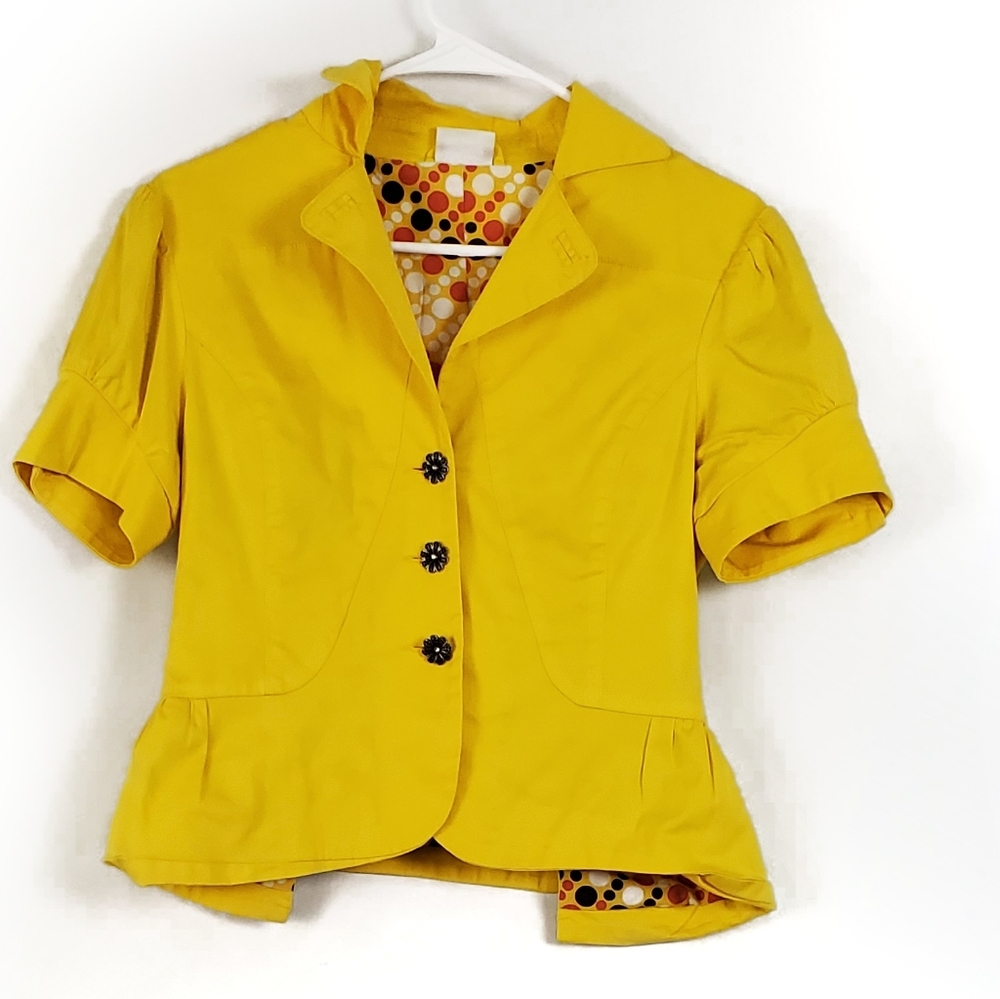 COPY - Colours of the World Yellow Button-Down Blouse